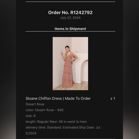 Revelry Sloane Chiffon Dress - Picture 5 of 5